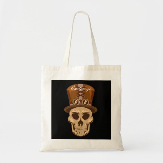 Steampunk Skull in Top Hat Thunder_Cove Tragetasche (Vorne)