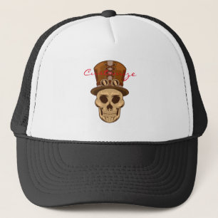 Steampunk Skull in Top Hat Thunder_Cove Truckerkappe