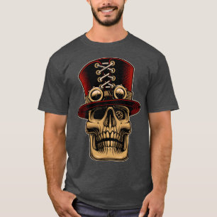 Steampunk Skull mit Hat Retro Vintag Art Geschenk T-Shirt