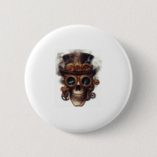Steampunk Skull Motor Button (Vorderseite)