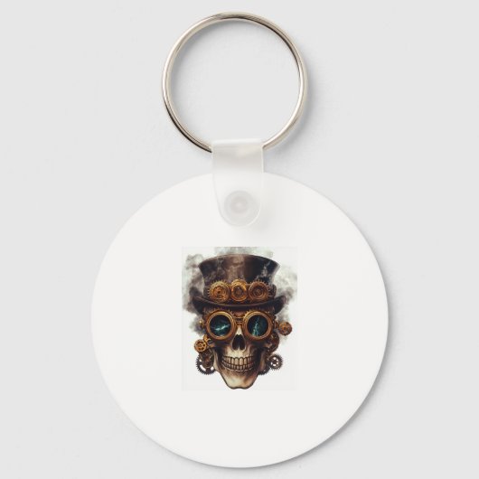 Steampunk Skull Motor Schlüsselanhänger (Vorderseite)