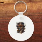 Steampunk Skull Motor Schlüsselanhänger (Vorderseite)