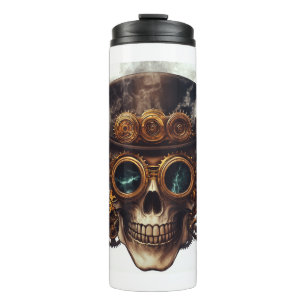 Steampunk Skull Motor Thermosbecher