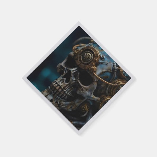 Steampunk Skull Serviette (Ecke)