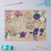 Steampunk Skull und Rose Seidenpapier (Basteln)