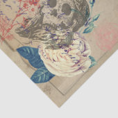 Steampunk Skull und Rose Seidenpapier (Detail)