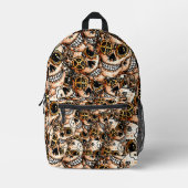 Steampunk Skulls Backpack Bedruckter Rucksack (Vorderseite)