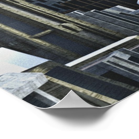 Steampunk Skyline Poster (Ecke)