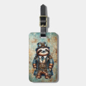 Steampunk Sloth Custom Luggage Tag Gepäckanhänger (Vorderseite vertikal)
