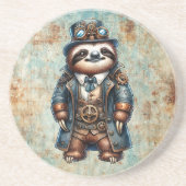 Steampunk Sloth Getränkeuntersetzer (Vorne)