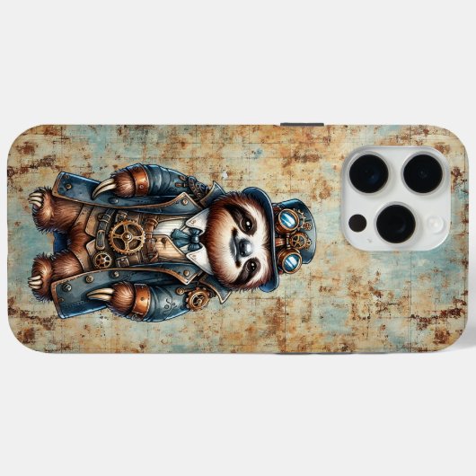 Steampunk Sloth iPhone / iPad Gehäuse Case-Mate iPhone Hülle (Rückseite (Horizontal))