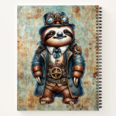 Steampunk Sloth Spiral Notebook Notizblock (Rückseite)