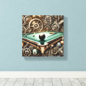 Steampunk Snooker Leinwand Foto (Insitu (Holzboden))