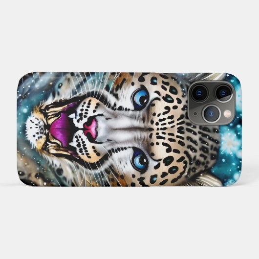 Steampunk Snow Leopard Case-Mate iPhone Hülle (Rückseite (Horizontal))