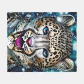 Steampunk Snow Leopard Fleecedecke (Vorderseite (Horizontal))