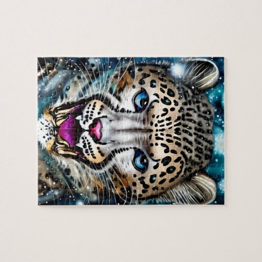 Steampunk Snow Leopard Puzzle (Horizontal)