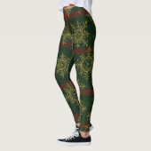Steampunk Snowflake Rot und Grüner Tartan Leggings (Links)