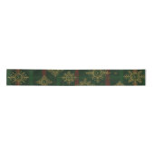 Steampunk Snowflake Rot und Grüner Tartan Satinband (Vorderseite)