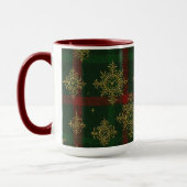 Steampunk Snowflake Rot und Grüner Tartan Tasse (Links)