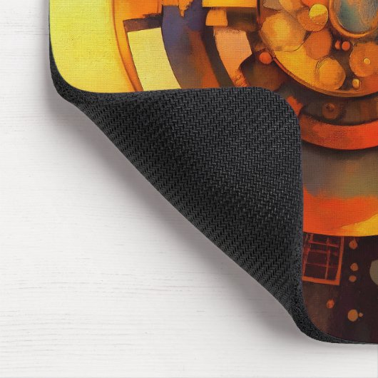 Steampunk Solar Mechanism Abstract Mousepad (Ecke)