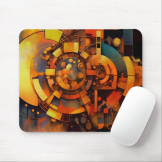 Steampunk Solar Mechanism Abstract Mousepad