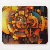 Steampunk Solar Mechanism Abstract Mousepad (Vorne)