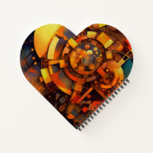 Steampunk Solar Mechanism Abstract Notizblock (Rückseite)