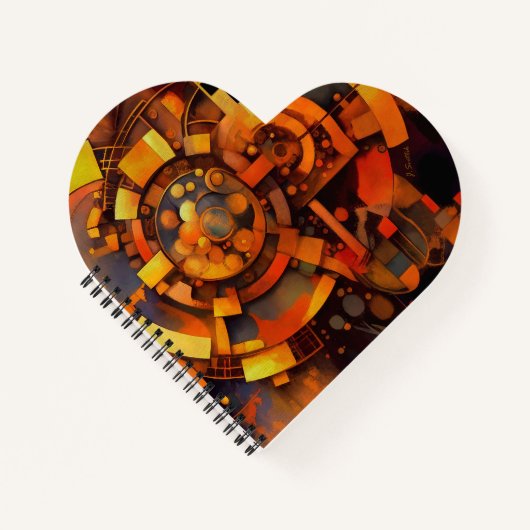 Steampunk Solar Mechanism Abstract Notizblock (Vorderseite)