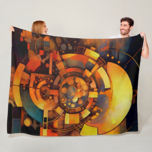 Steampunk-Solar-Mechanismus-Abstrakt Fleecedecke