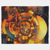 Steampunk-Solar-Mechanismus-Abstrakt Fleecedecke (Vorderseite (Horizontal))