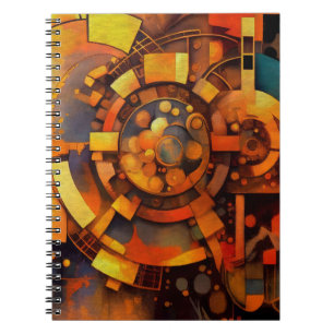 Steampunk-Solar-Mechanismus-Abstrakt Notizblock