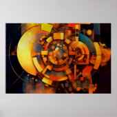 Steampunk-Solar-Mechanismus-Abstrakt Poster (Vorne)