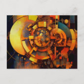 Steampunk-Solar-Mechanismus-Abstrakt Postkarte (Vorderseite)