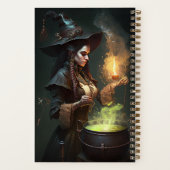 Steampunk Sorceress Cutomisable Rezept Notebook Notizblock (Rückseite)