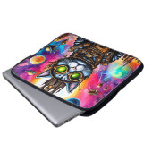 Steampunk Space Cat I Laptopschutzhülle (Vorne Knopf)