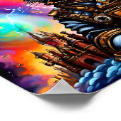 Steampunk Space Cat I Poster (Ecke)