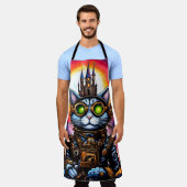 Steampunk Space Cat I Schürze (Getragen)