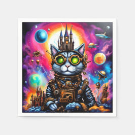 Steampunk Space Cat I Serviette