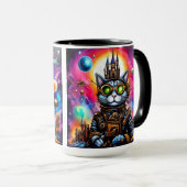 Steampunk Space Cat I Tasse (VorderseiteRechts)