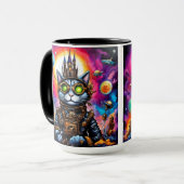 Steampunk Space Cat I Tasse (Vorderseite Links)