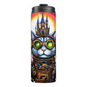 Steampunk Space Cat I Thermosbecher (Vorderseite)