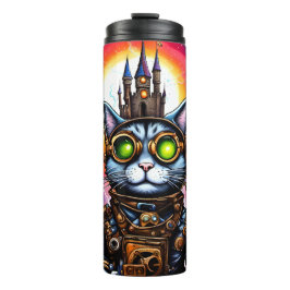 Steampunk Space Cat I Thermosbecher