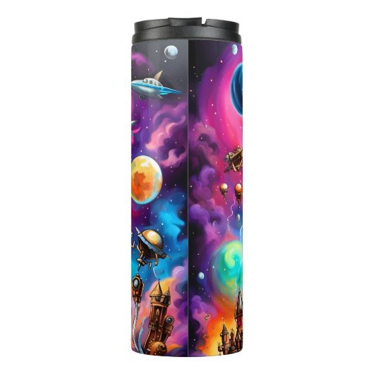 Steampunk Space Cat I Thermosbecher (Rückseite)