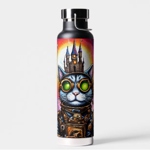 Steampunk Space Cat I Trinkflasche