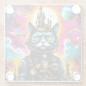 Steampunk Space Cat II Glasuntersetzer (Rückseite)