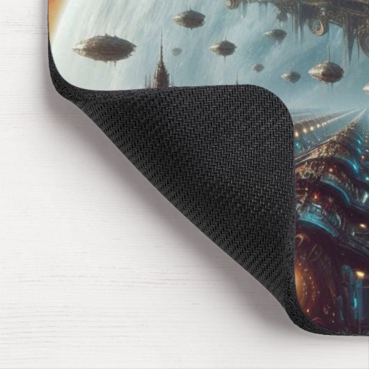 Steampunk Space Fleet Mouse Pad Mousepad (Ecke)