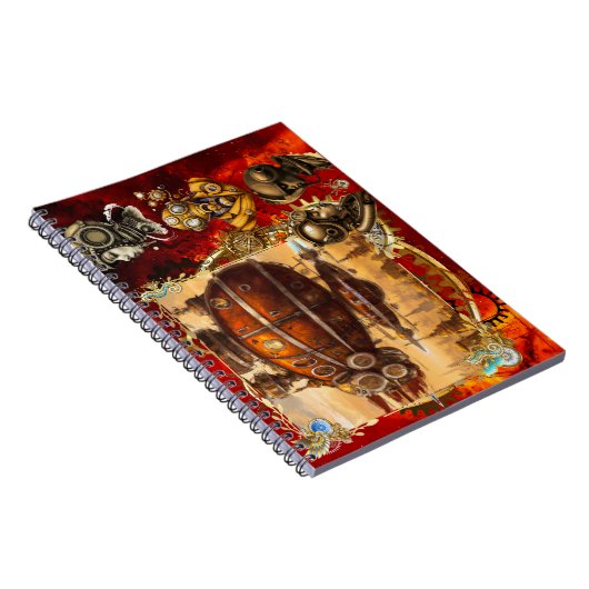 Steampunk Spaceship Notizblock (Rechte Seite)