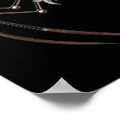 Steampunk Spider auf Black Poster (Ecke)