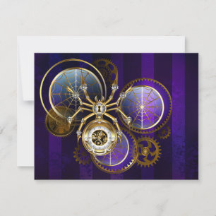 Steampunk Spider im Lila Hintergrund Ankündigung