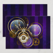 Steampunk Spider im Lila Hintergrund Ankündigung (Vorne/Hinten)